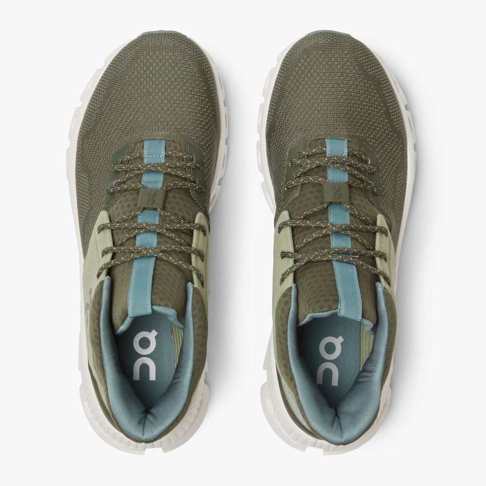 Olive Men's On Running Cloud Hi Sneakers | VAF191FZ