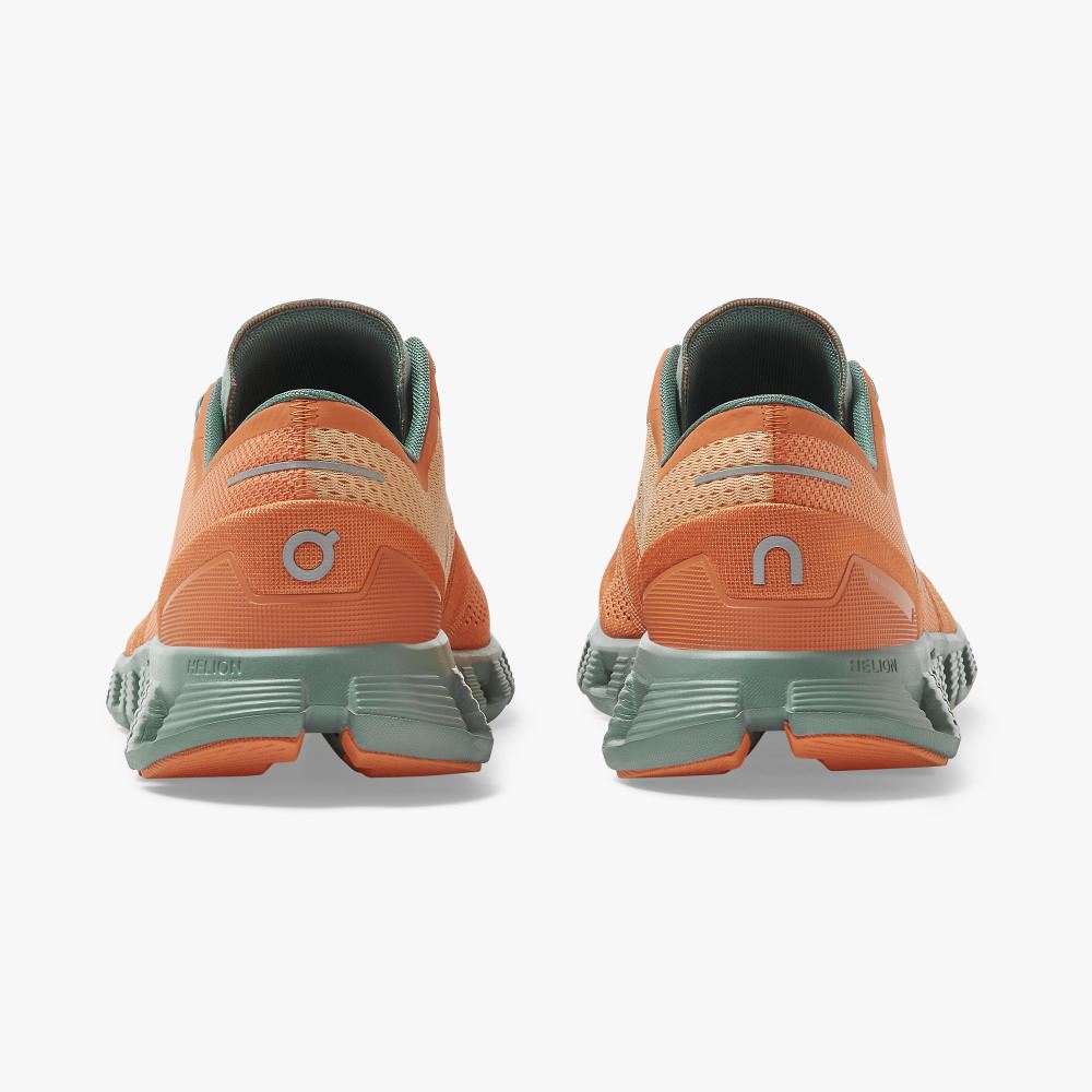 Orange Men's On Running Cloud X Road Running Shoes | PDW9825EU