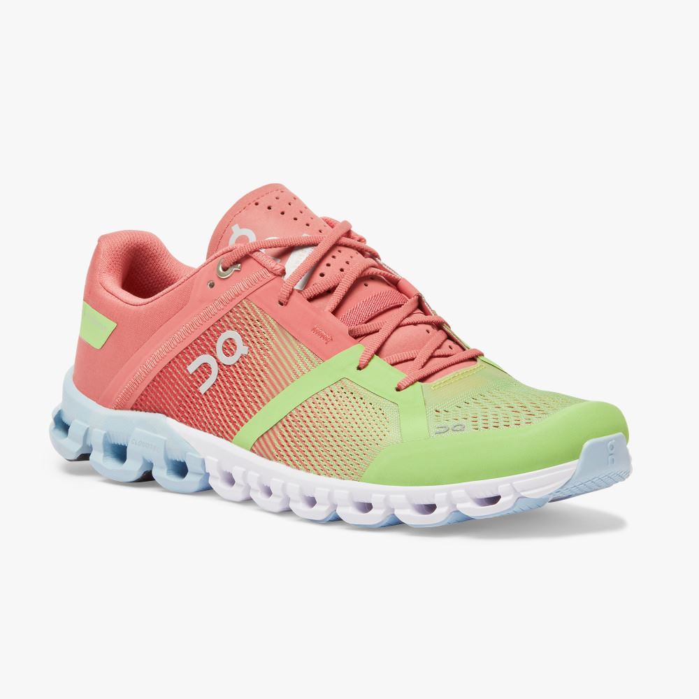 Rose Green Women's On Running Cloudflow Road Running Shoes | XTP1134GV