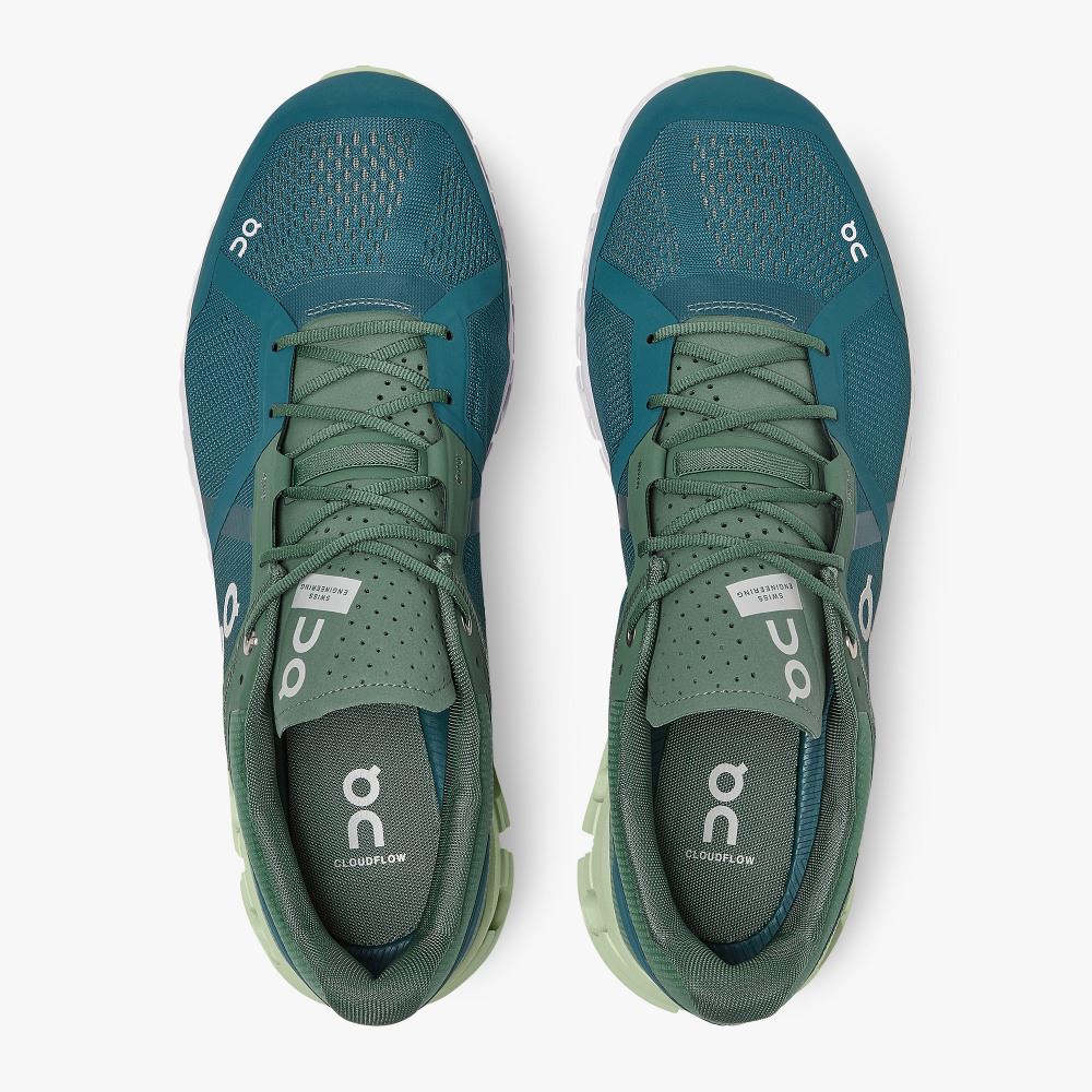 Turquoise Green Men's On Running Cloudflow Road Running Shoes | EIK8911XQ