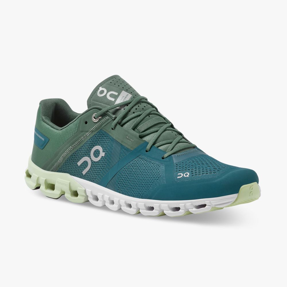 Turquoise Green Men's On Running Cloudflow Road Running Shoes | EIK8911XQ