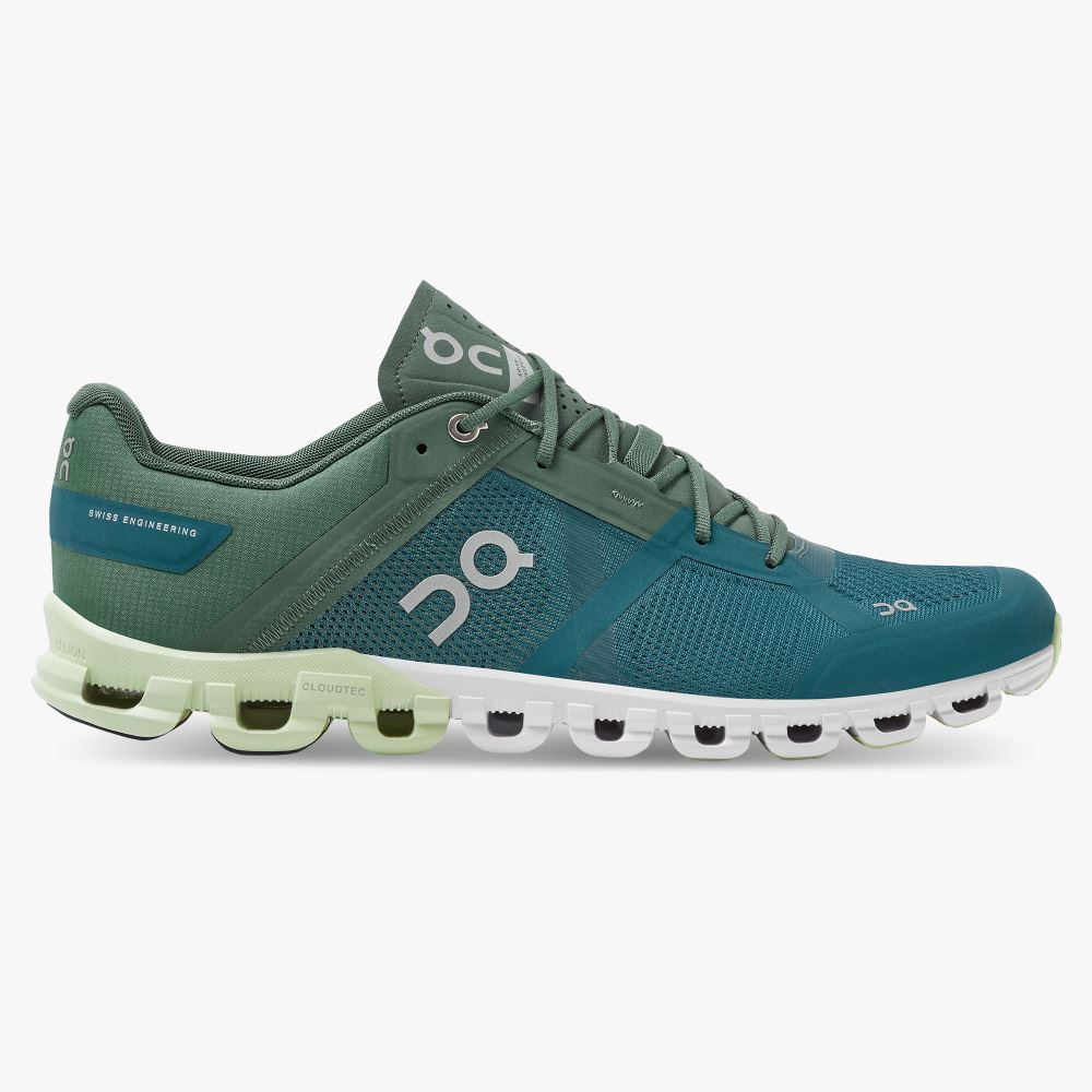 Turquoise Green Men\'s On Running Cloudflow Road Running Shoes | EIK8911XQ