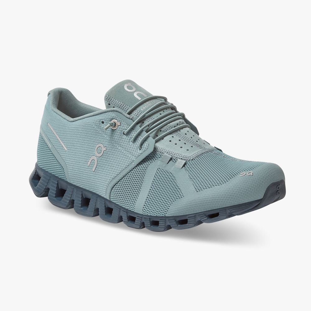 Turquoise Men's On Running Cloud Sneakers | RXS2183DR