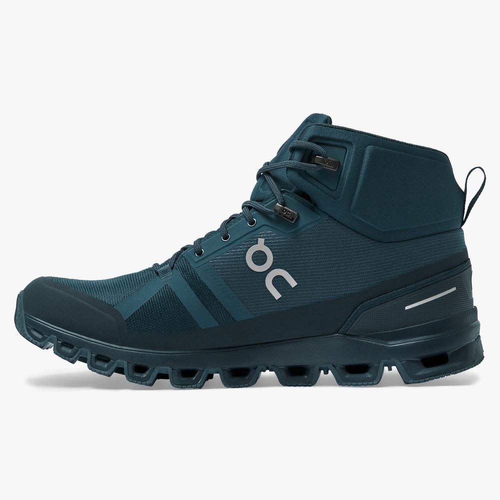 Turquoise Men's On Running Cloudrock Hiking Shoes | WDA8029KO