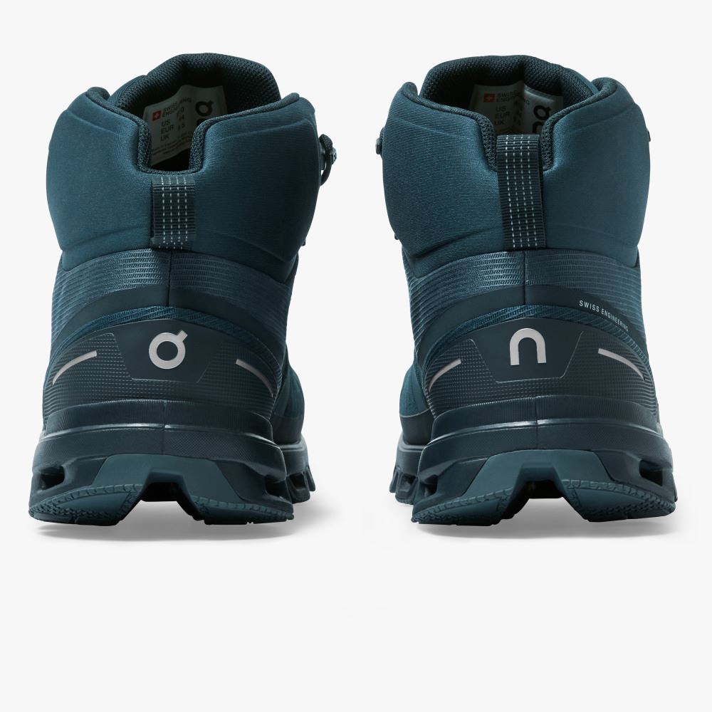 Turquoise Men's On Running Cloudrock Hiking Shoes | WDA8029KO