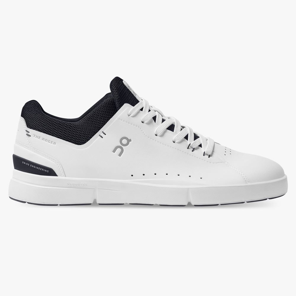 White Black Men\'s On Running Roger Advantage Sneakers | OQX4043CM