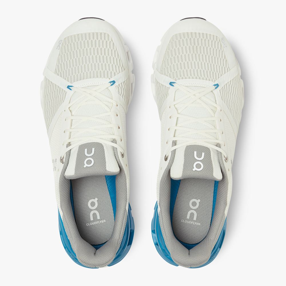White Blue Men's On Running Cloudflyer Road Running Shoes | UQH549JW