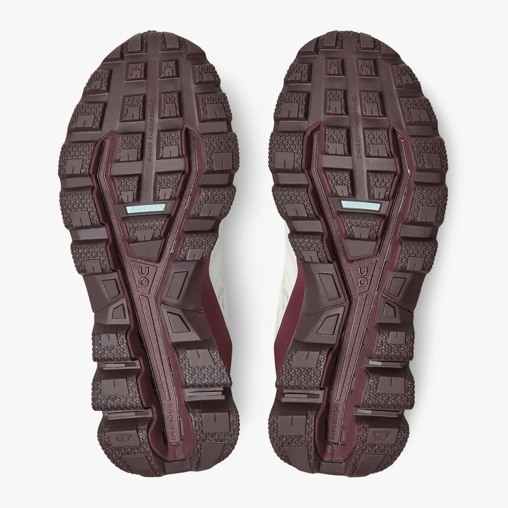 White Burgundy Women's On Running Cloudventure Trail Running Shoes | VXT7537HY