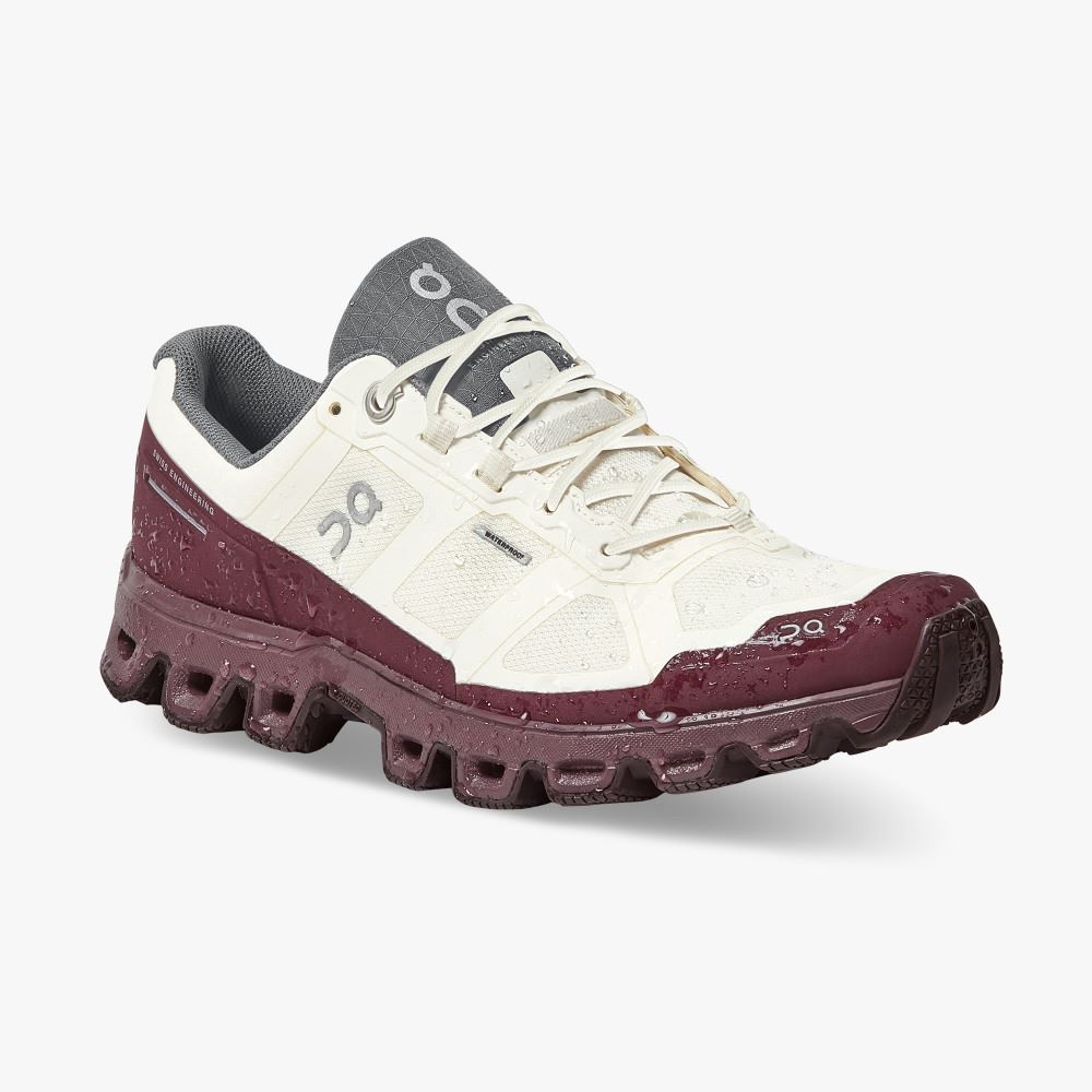 White Burgundy Women's On Running Cloudventure Trail Running Shoes | VXT7537HY