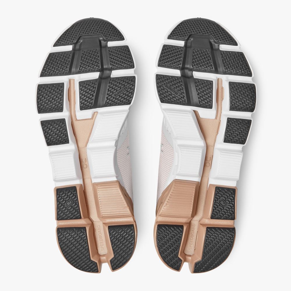 White Gold Women's On Running Cloudflyer Road Running Shoes | LFD9559AL