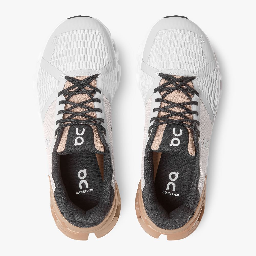 White Gold Women's On Running Cloudflyer Road Running Shoes | LFD9559AL