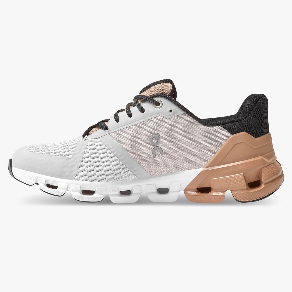 White Gold Women's On Running Cloudflyer Road Running Shoes | LFD9559AL