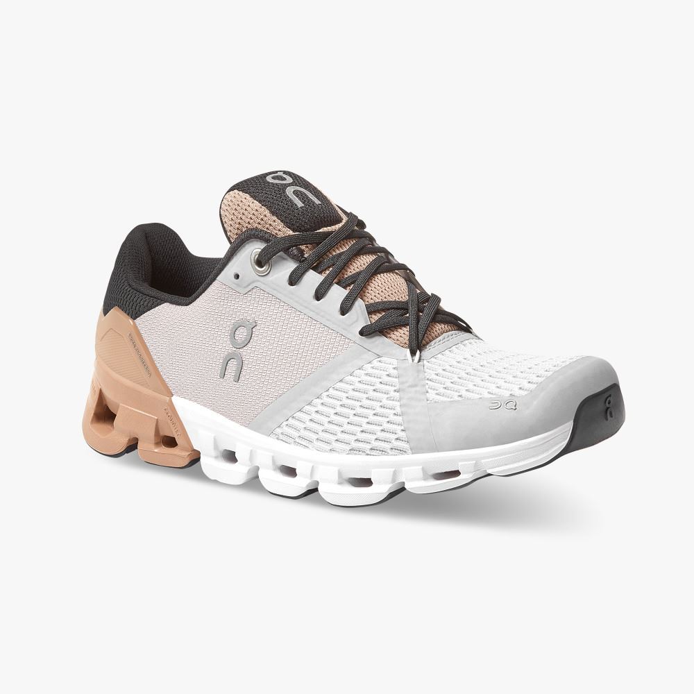 White Gold Women's On Running Cloudflyer Road Running Shoes | LFD9559AL
