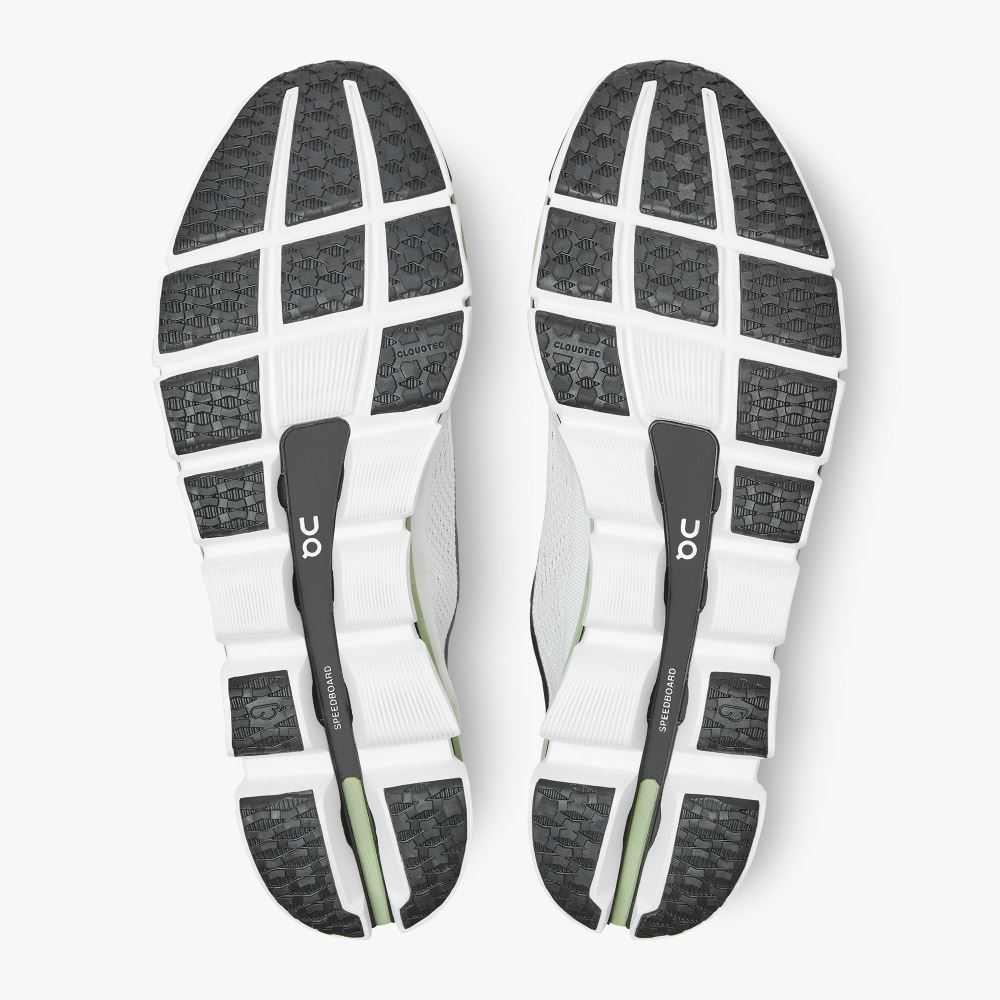 White Green Men's On Running Cloudboom Road Running Shoes | JLU53HB