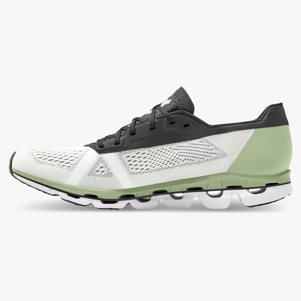 White Green Men's On Running Cloudboom Road Running Shoes | JLU53HB