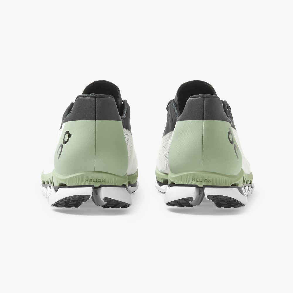 White Green Men's On Running Cloudboom Road Running Shoes | JLU53HB