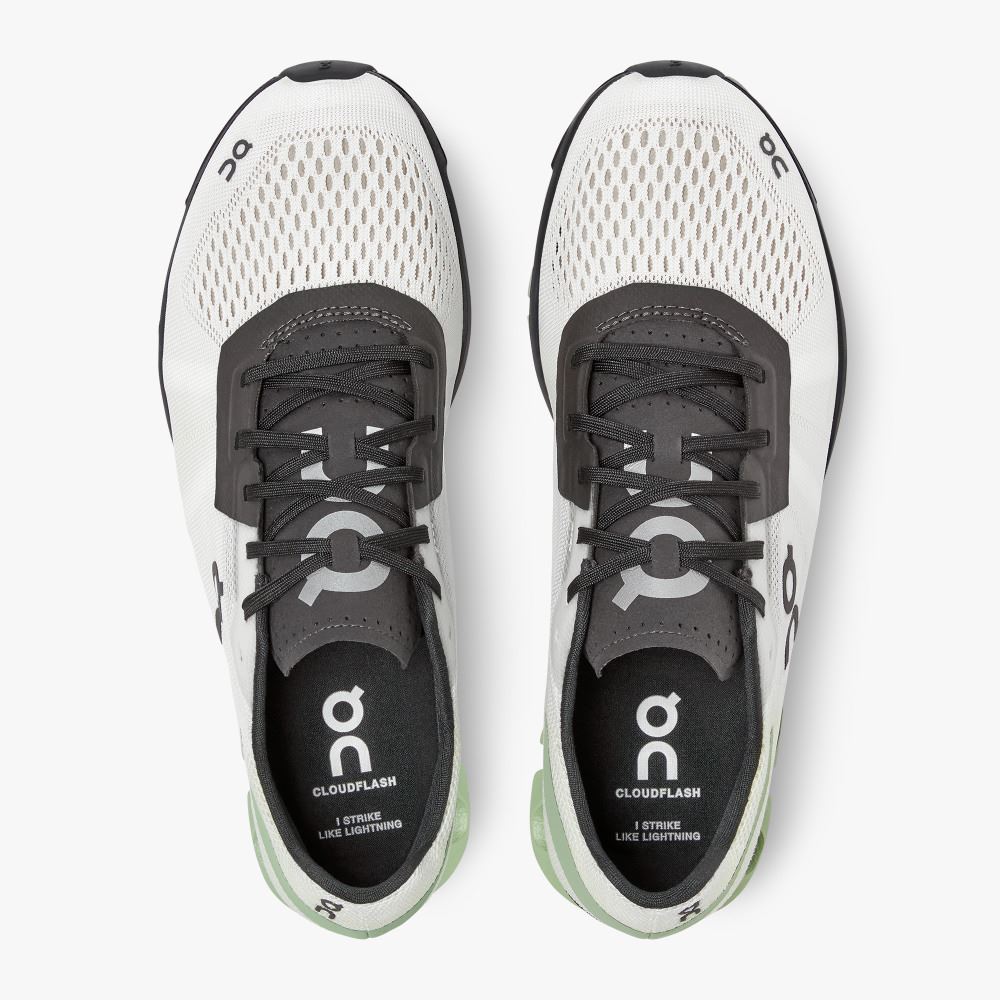 White Green Women's On Running Cloudflash Road Running Shoes | ZMK6676BJ