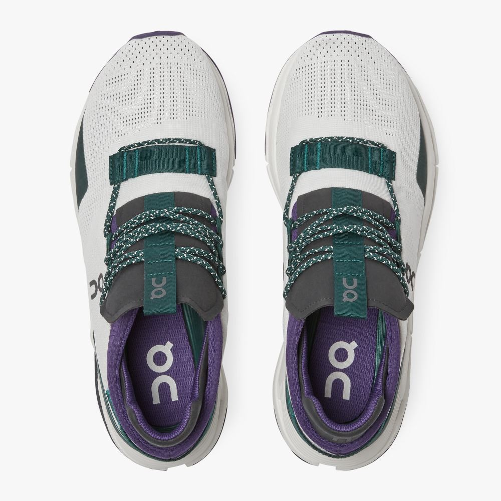 White Green Women's On Running Cloudnova Sneakers | KGI60100RV