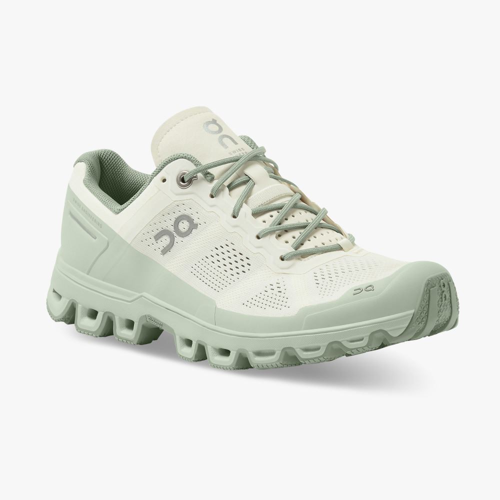White Green Women's On Running Cloudventure Trail Running Shoes | EID519MJ