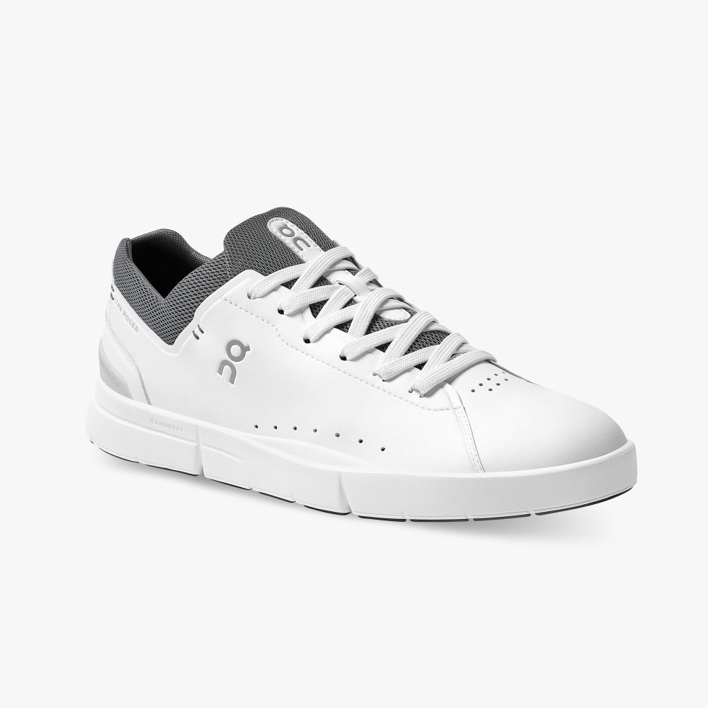 White Grey Men's On Running Roger Advantage Sneakers | GCX9076TC