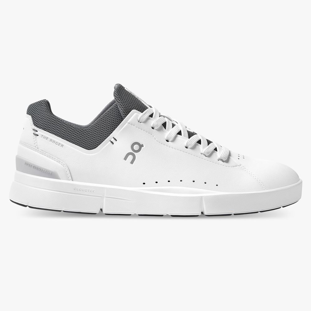 White Grey Men\'s On Running Roger Advantage Sneakers | GCX9076TC