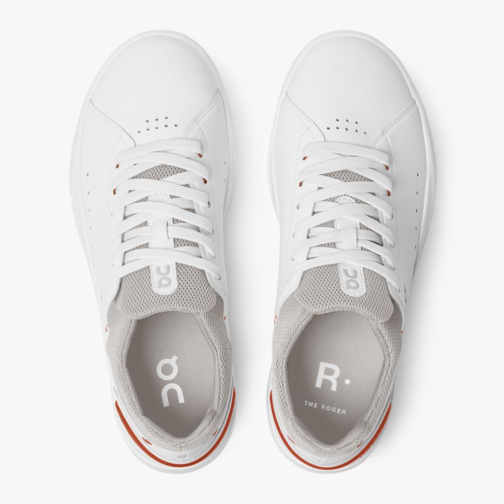 White Grey Men's On Running Roger Advantage Sneakers | QBZ5947JD