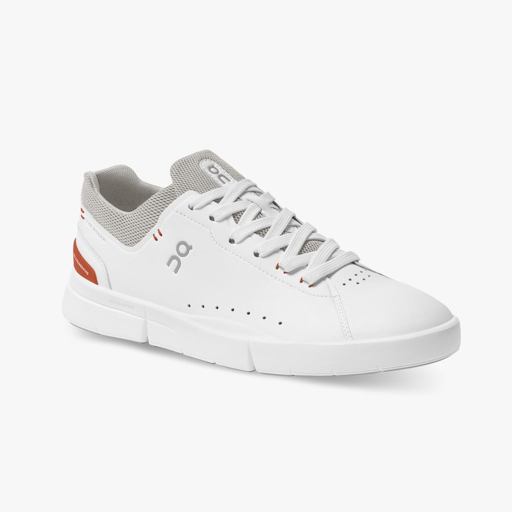 White Grey Men's On Running Roger Advantage Sneakers | QBZ5947JD