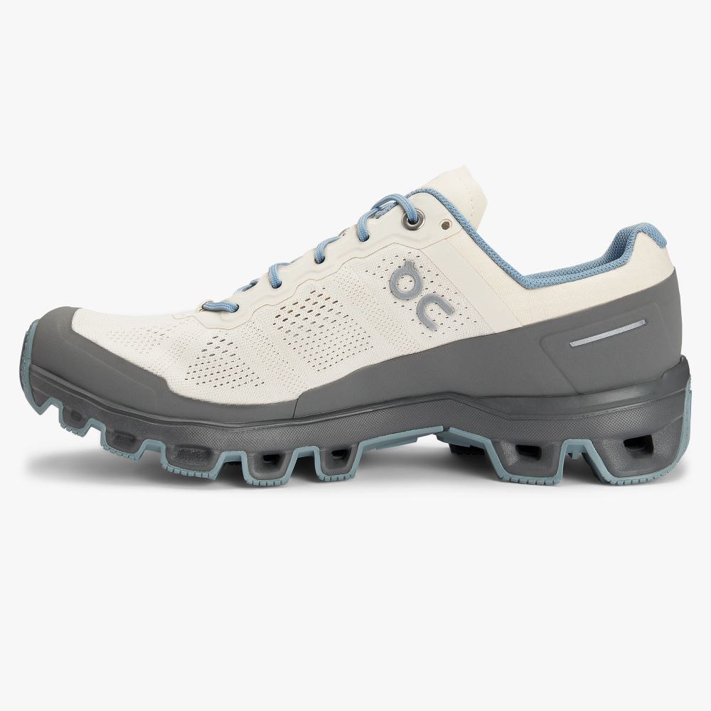 White Grey Women's On Running Cloudventure Trail Running Shoes | CLR1067BW