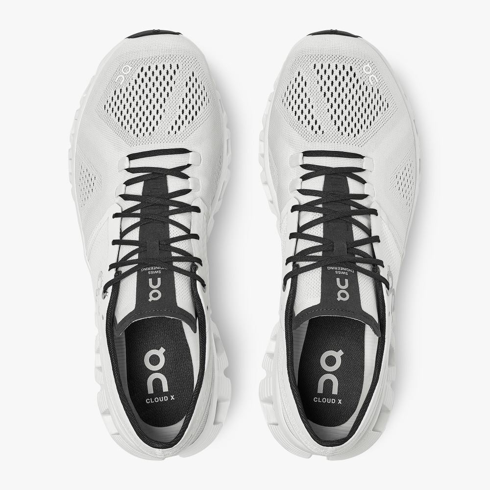 White Men's On Running Cloud X Road Running Shoes | QFN4394RY
