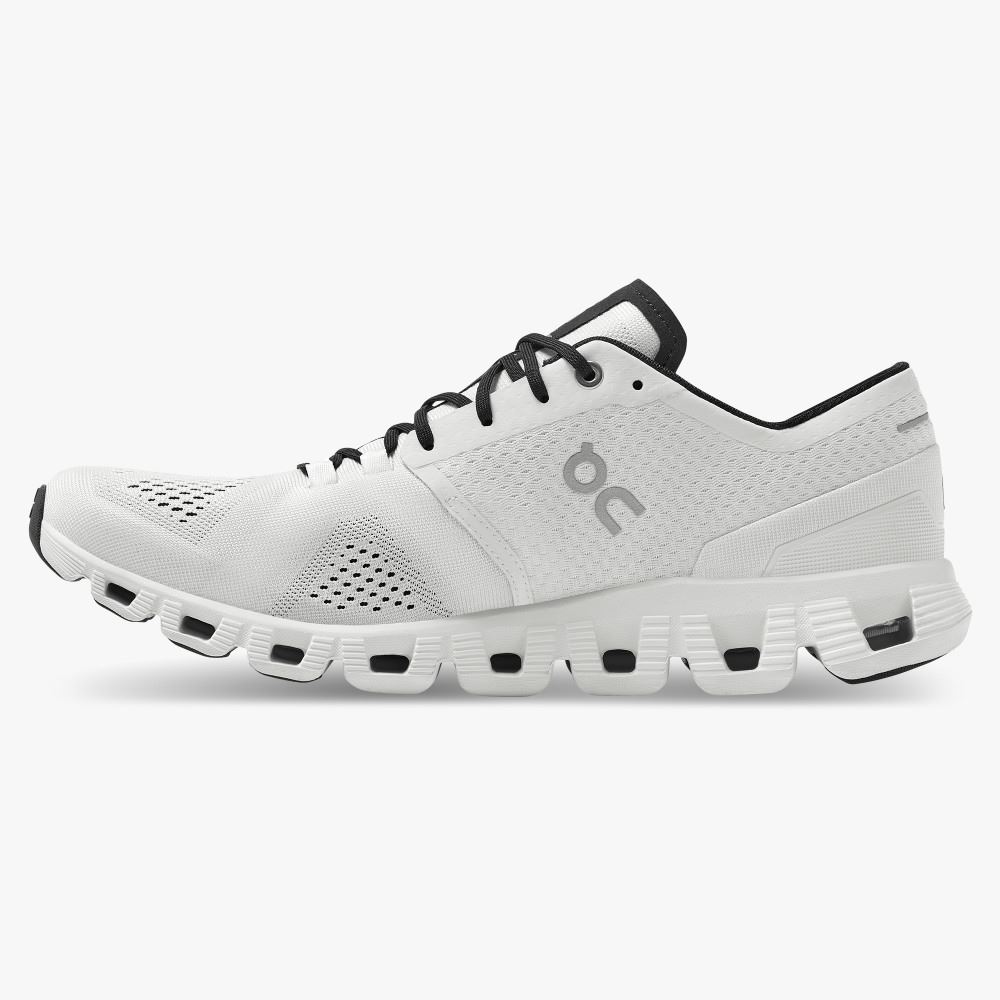 White Men's On Running Cloud X Road Running Shoes | QFN4394RY