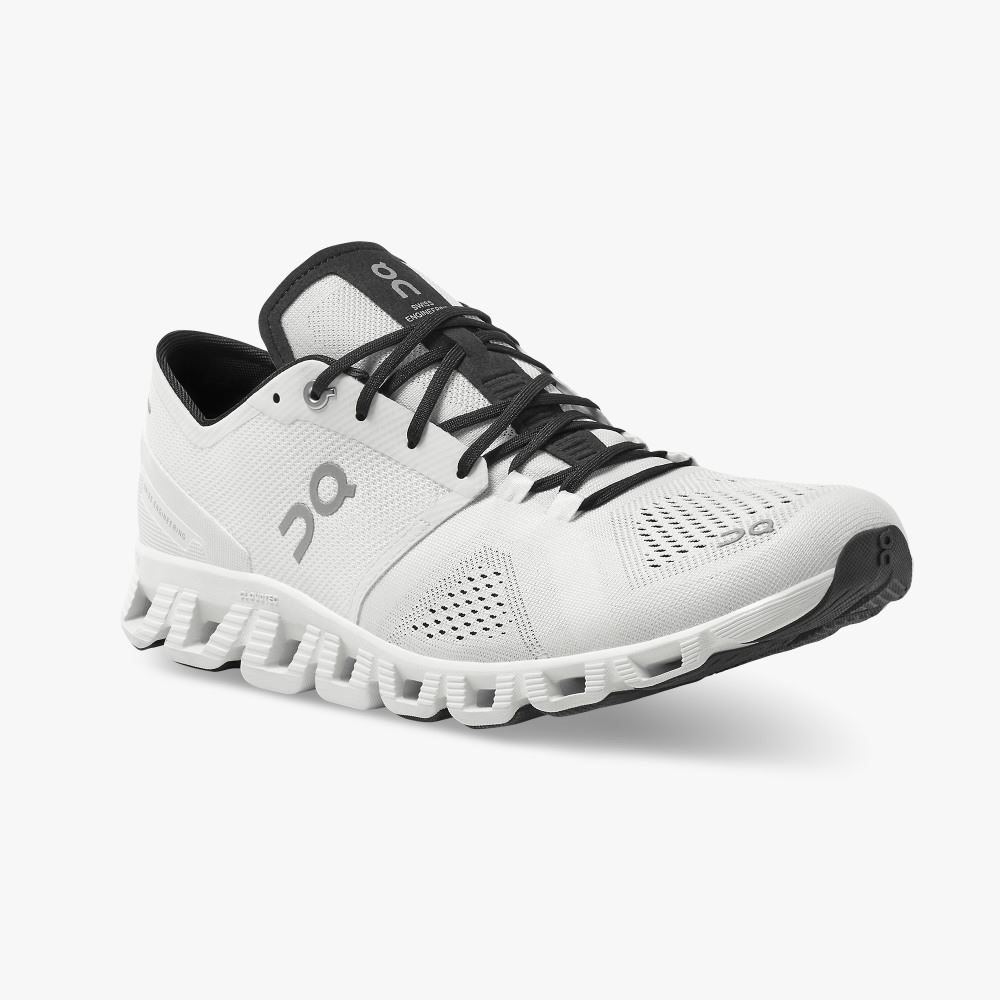 White Men's On Running Cloud X Road Running Shoes | QFN4394RY