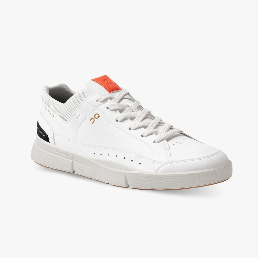 White Men's On Running Roger Sneakers | SWW306GR