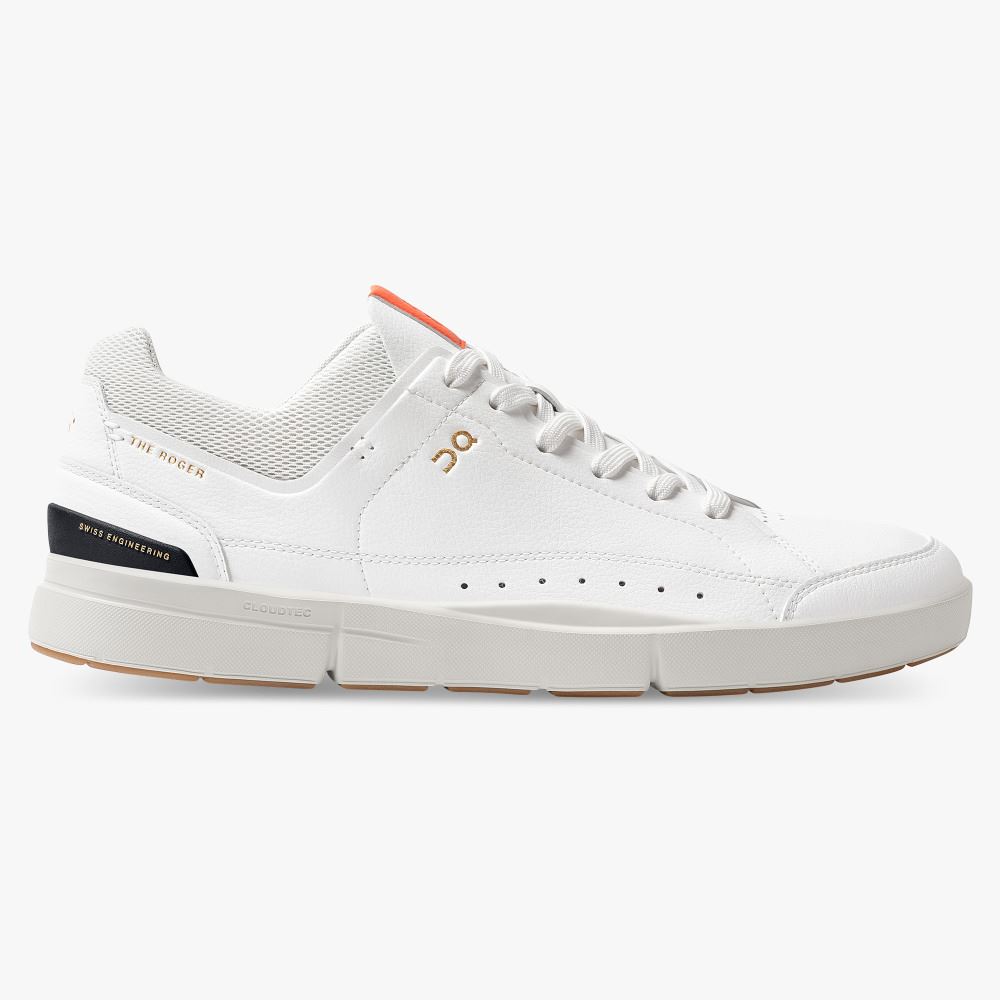 White Men\'s On Running Roger Sneakers | SWW306GR
