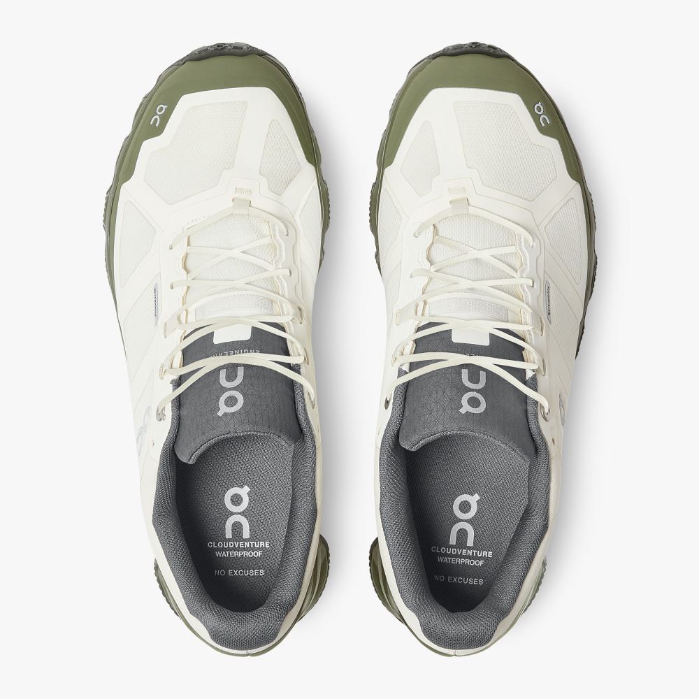 White Olive Men's On Running Cloudventure Trail Running Shoes | YIT4123AA