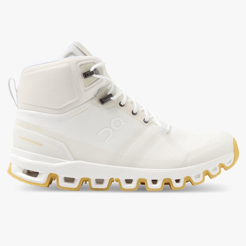 White Women\'s On Running Cloudrock Hiking Shoes | GIK5972ZB