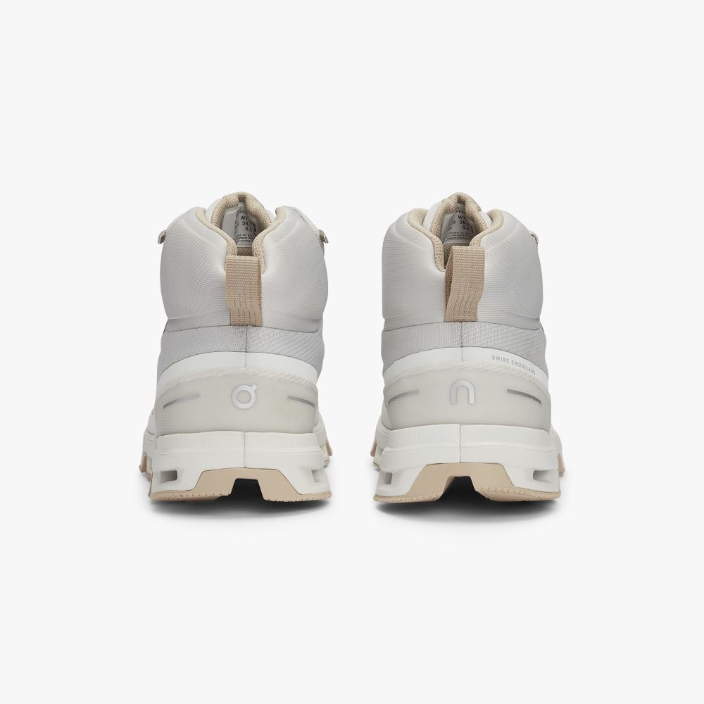 White Women's On Running Cloudrock Hiking Shoes | HUW306RH