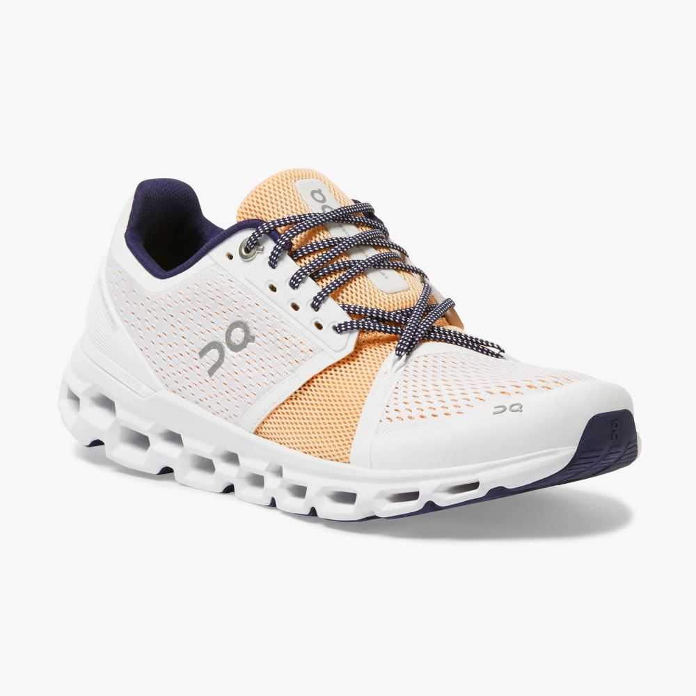 White Women's On Running Cloudstratus Road Running Shoes | UOT4269OM