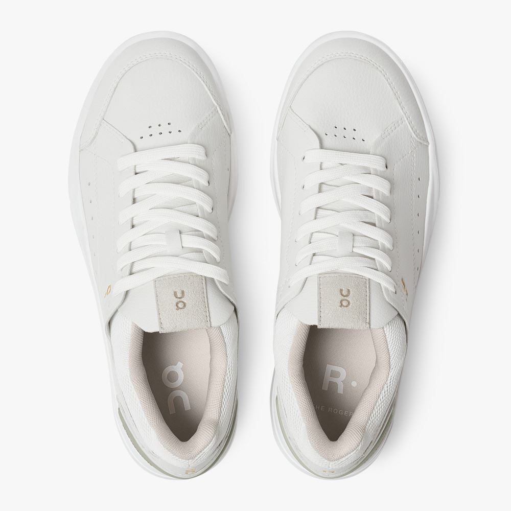 White Women's On Running Roger Sneakers | ERN7390BG