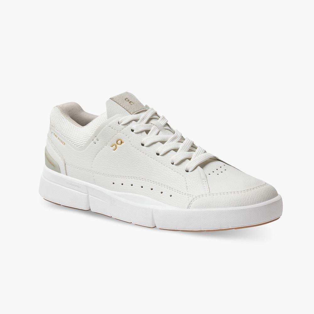 White Women's On Running Roger Sneakers | ERN7390BG
