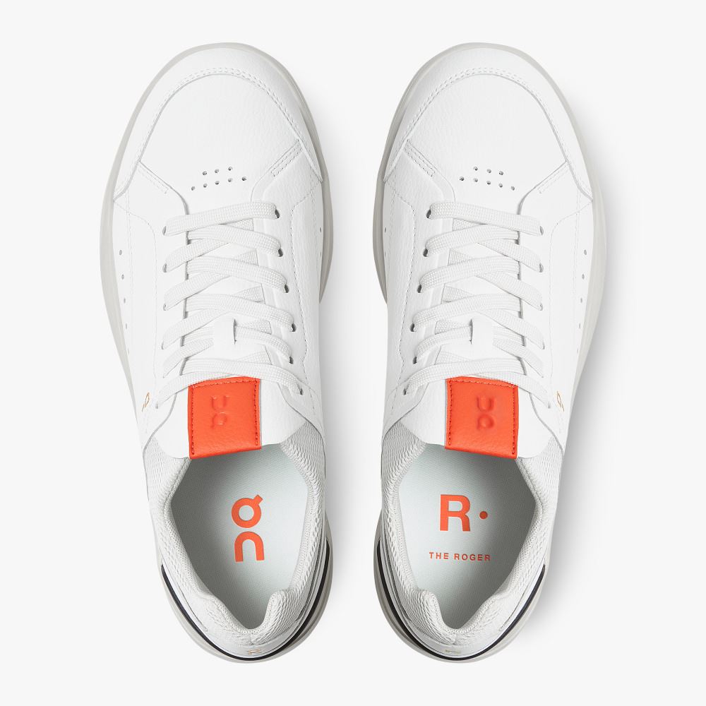 White Women's On Running Roger Sneakers | UXP77100OX