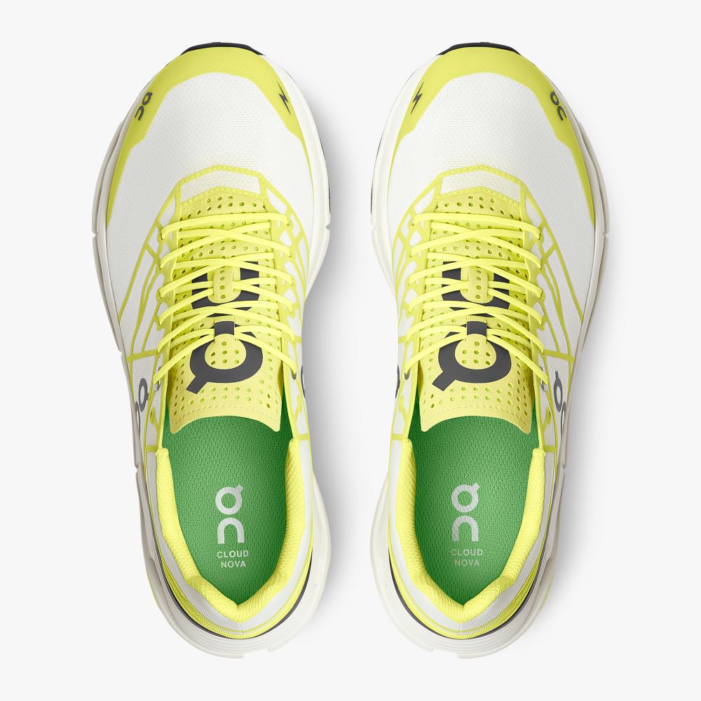 White Yellow Women's On Running Cloudnova Sneakers | ITX7753HD