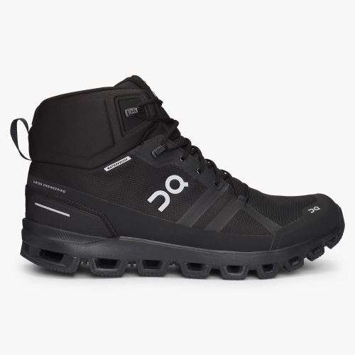 Black Men's On Running Cloudrock Hiking Shoes | GAR814OR
