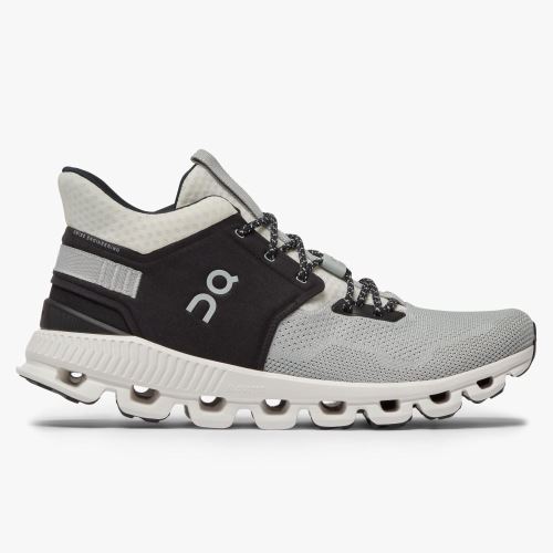 Grey Black Men's On Running Cloud Hi Sneakers | RAK8472FO