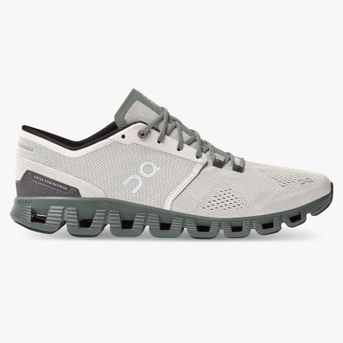 Grey Men's On Running Cloud X Road Running Shoes | VMT95GX