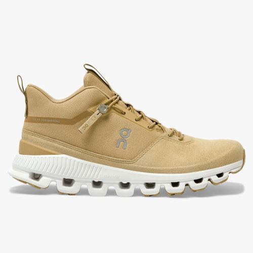 Light Brown Women's On Running Cloud Hi Sneakers | IJQ1591IC