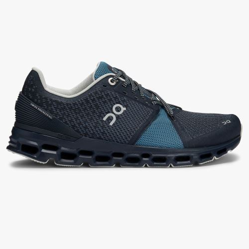 Navy Women's On Running Cloudstratus Road Running Shoes | RLA585WR