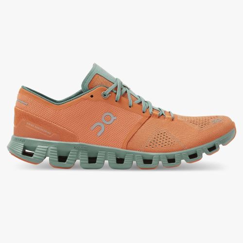 Orange Men's On Running Cloud X Road Running Shoes | PDW9825EU