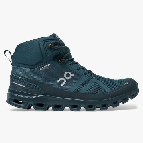Turquoise Men's On Running Cloudrock Hiking Shoes | WDA8029KO