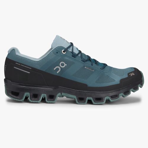 Turquoise Men's On Running Cloudventure Trail Running Shoes | IWO7910AE