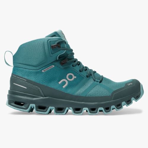 Turquoise Women's On Running Cloudrock Hiking Shoes | OQD1244IB